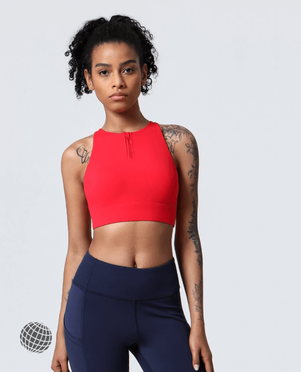 MiteigiYūki Cross Back Brami Bra Top  Women’s Sexy Sports Activewear Yoga Fitness Soft Fit Strappy Sport Running Gym Padded Sports Compression Fitness Workout Clothing Bras Plus Size Sportswear Tops for Woman in trending Bright red