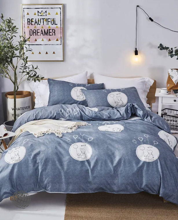 Bedding Set   Trending 3/4pcs Forest Cartoon Trees Printing with Bed Sheet Comforter Pillow case Duvet Cover Sets