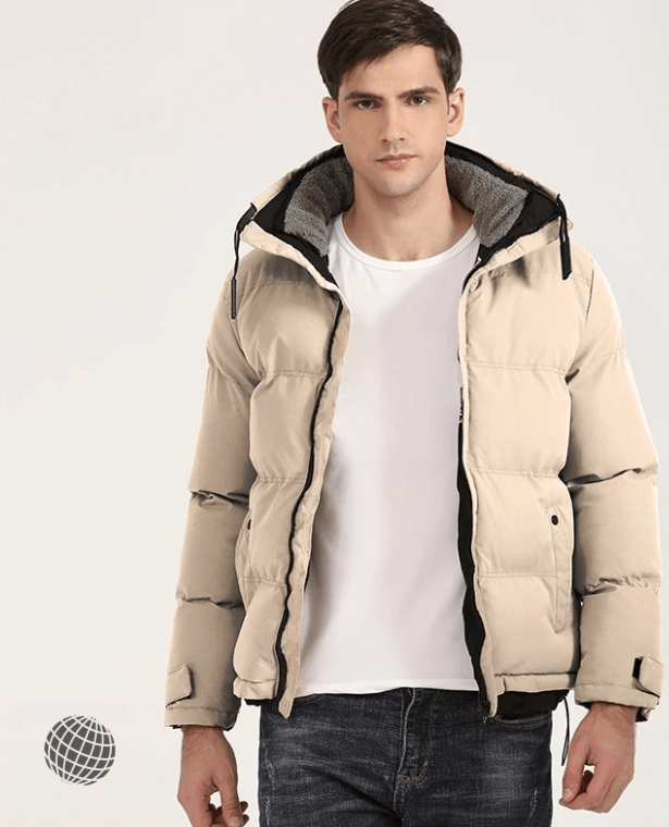 Parka Jacket khaki   Men’s Winter Parkas Boys Casual Cotton Coat Zip Up Top Windbreaker Oversized Quilted Jackets Overcoat Male Plus size 4xl Outerwear Jackets for trending Man