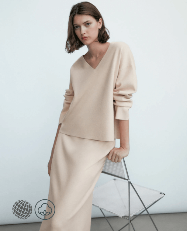 V-Neck Soft Knit Sweater   Women’s autumn style of Fashion short petite size womens casual workwear suit top knitwear sweaters for trending Woman in khaki light tan brown
