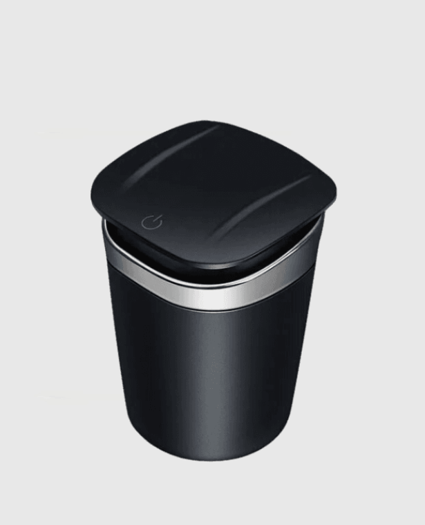 Auto Pop Ashtray  Car Cigarette Smoke LED Blue Light Cigarettes Tobacco Ash Pocket Soot Flame ABS Metal Cup Trending Portable Vehicle Ashtrays in Silver