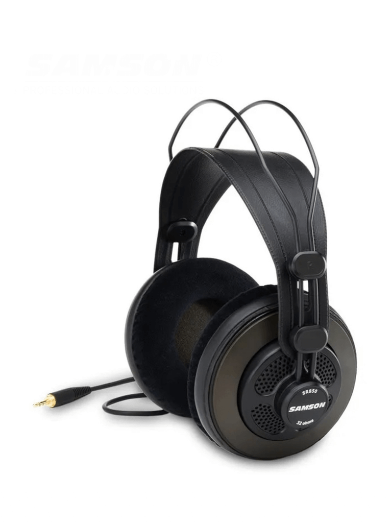 Samson SR850 Professional Headphones   Monitoring headphone for studio semi-open monitor trending headset with velour earpads