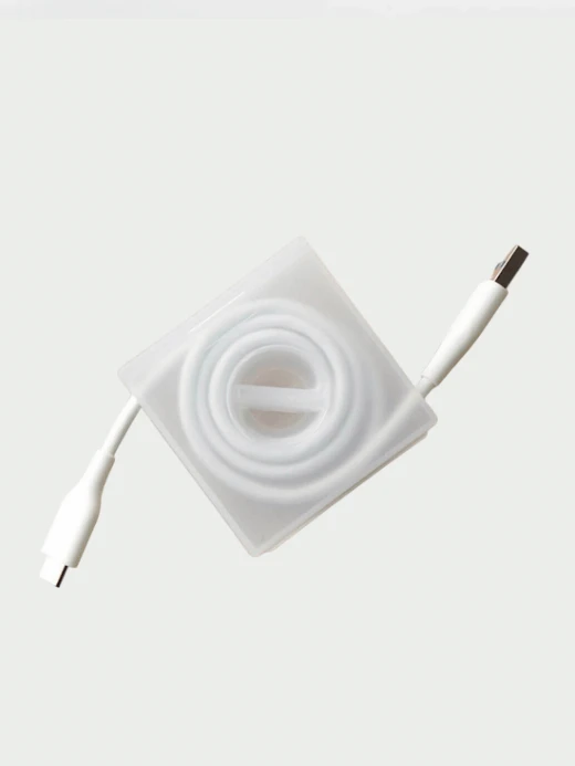 Retractable Cable Reel Organizer transparent   Useful square Portable PP Clips Tangle-Free Cords Organizers for Travel Wire storage devices with / without  phone holder