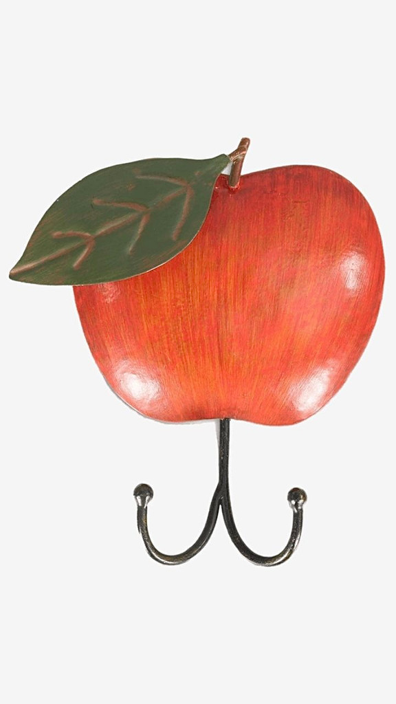 Apple Key Holder Wall Decorative Iron Wall Hanger hook Mounted Coat rack Key Hat Hook modern home decoration accessories Trending