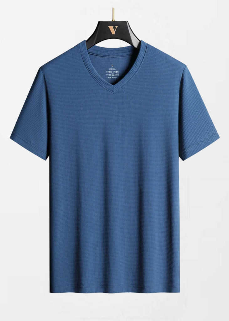 Breathable T-Shirt blue Men’s Sportswear Ice Silk Quick-Drying Tees waffle Tops Male Fitness Gym Big Size 9xl 8xl 7xl 6xl for man in navy-blue Tall plus size Mens Summer T-Shirts