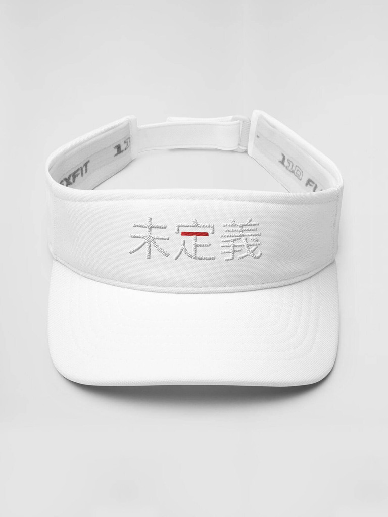 Script Logo Visor   Genderful Unisex anywear Women’s Men’s adjustable Flexfit 110 white golf sports sun protection visors for man woman in platinum red miteigi branded pattern headwear Mens Womens sunscreen sportswear