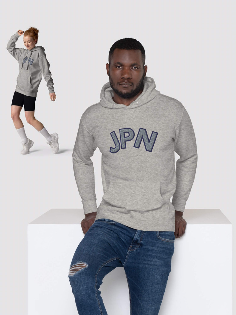 Japan Hoodie   Genderful unisex anywear Men’s Women’s long sleeves hooded drawcord kangaroo pouch pocket regular relaxed fit banded hem TYO Letter Tokyo sweatshirt for man woman in Gray Womens Mens grey sports cities activewear fitness sweatshirts petite-, tall-, plus-, size Japan city sportswear