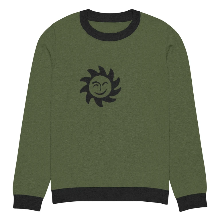 Knitted Crewneck Sweater olive