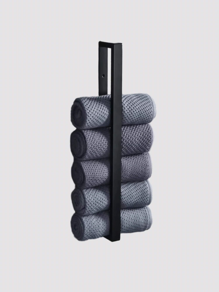 Bathroom Towel Holder        20cm, 30cm, 40cm, 50cm Bar black rail wall-mounted 304 stainless steel self-adhesive or screw fix towels ring hardware holders