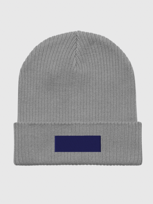 Organic Ribbed ColorMatch Beanie   Genderful Anywear gray Unisex Men’s Women’s winter 100% organic cotton mens womens fashion color matching ribbed knitted pullover hats GenFlex Beanies for man and woman in grey