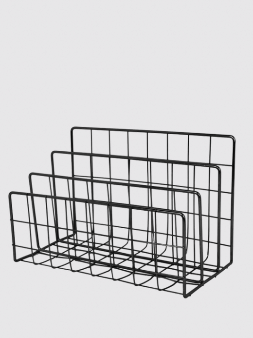 Desktop Organizer Rack  Small file holders Mail letter containers Entranceway Wrought Iron collection storage for documents, filing, folders paper Foyer entryway Study room desk organizers in black