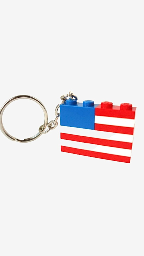 3 Piece Mini Miniature Bag Pendant USA American National Flag Keychain Keyring Key Chains United States Of America Charms Trending