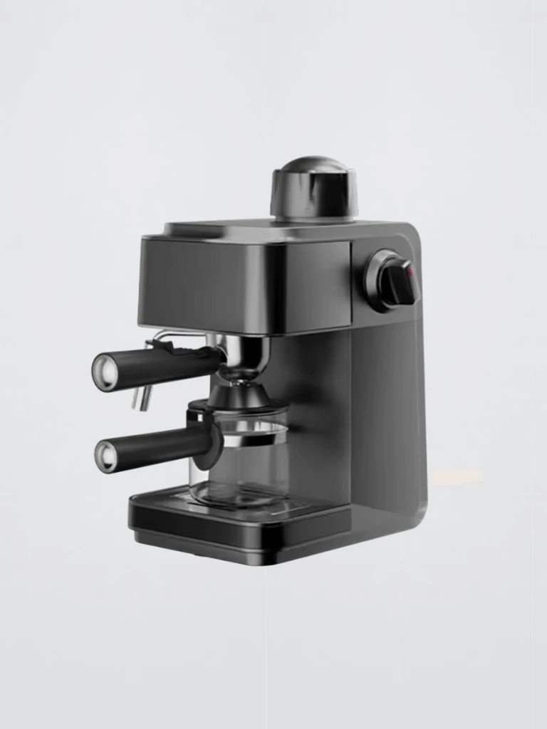 Pump Pressure Italian Automatic Coffee Machine 5Bar American Espresso Cafe Maker Tea Boiler Cappuccino Latte Milk Foam Frother in black color