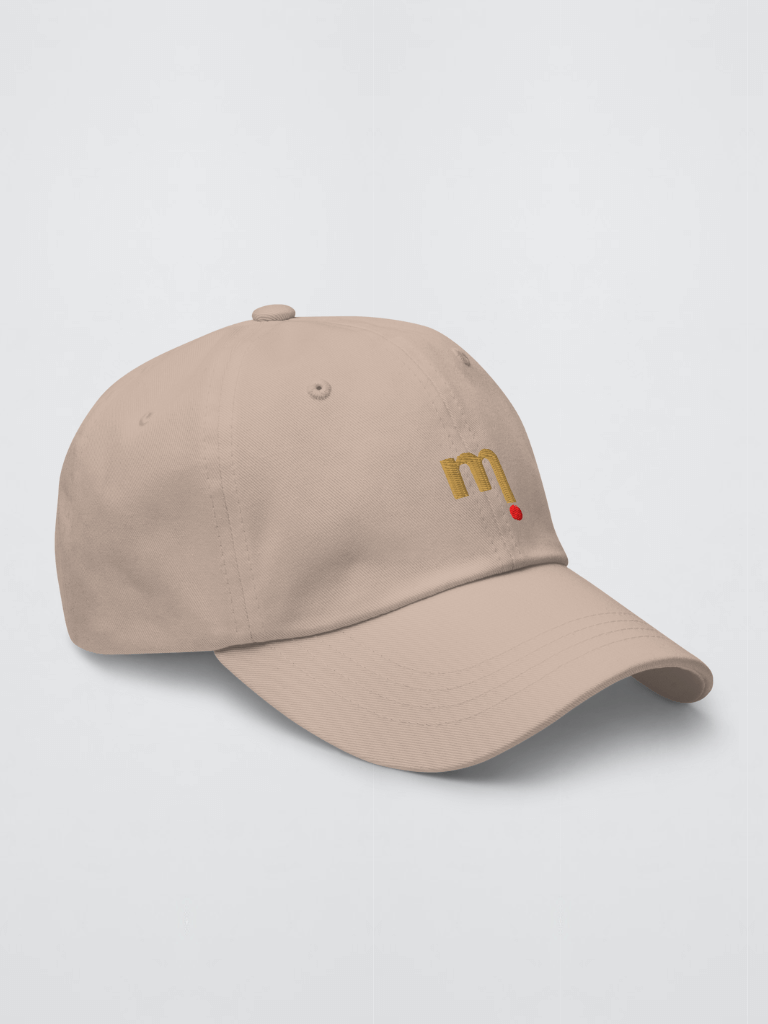 Genflex gender neutral genderful unisex Women’s woman womens Men’s man mens khaki mi Playlist Baseball Hat khaki miteigi logo branded dad hat headwear Sports activewear fitness caps in beige-color with red accent