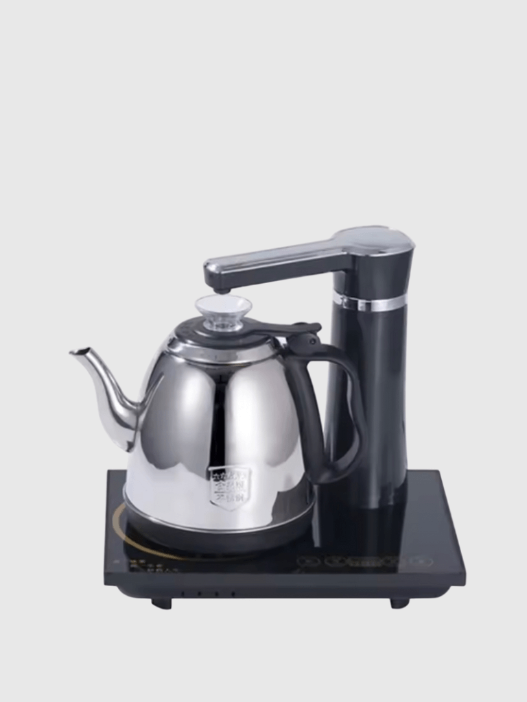 Kettle Electric Fully Automatic Kettle Teapot 1L Stainless Steel Safety Auto-off Kettle Water Dispenser Pumping Stove Set 1L in silver color