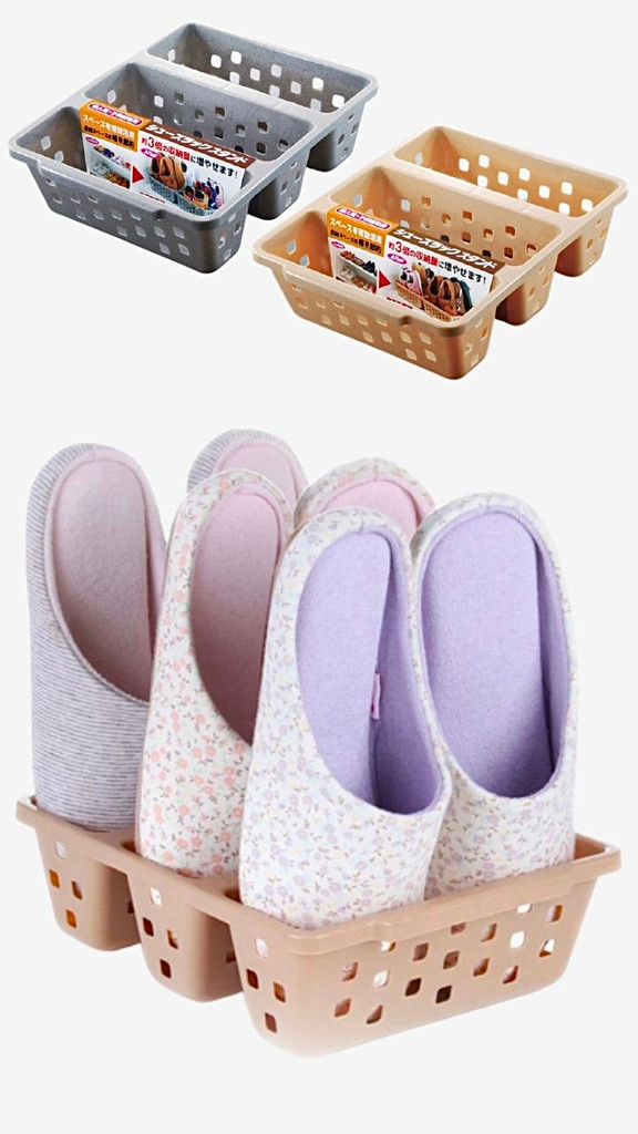 Japan Import Home Three Shoes Racks Plastic Japanese Shoe Storage Box Space Saver Organizer Cupboard Cabinets Creative Container Shoe Racks & Organizers Trending in Khaki Gray / Grey