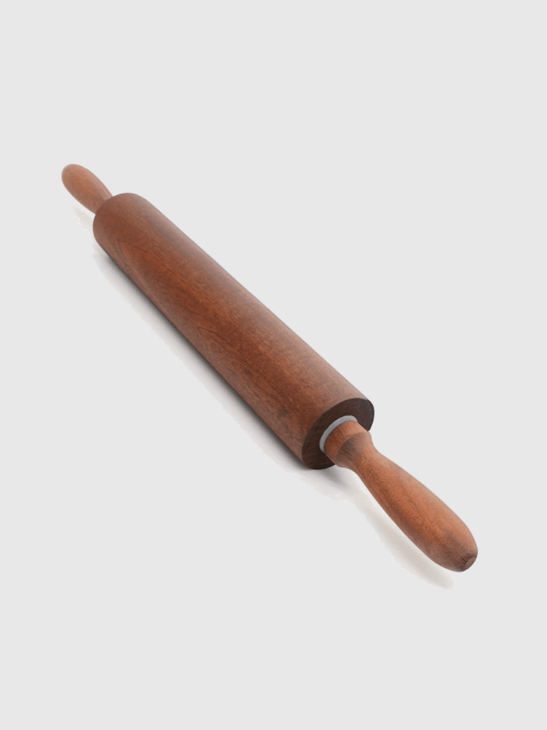 Dough Roll Rolling Pin Round wooden Pastry Pasta Dumpling Skin Maker Non-Stick Kitchen Pizza Pancake Empanadas Baking Preparation tools in natural brown color
