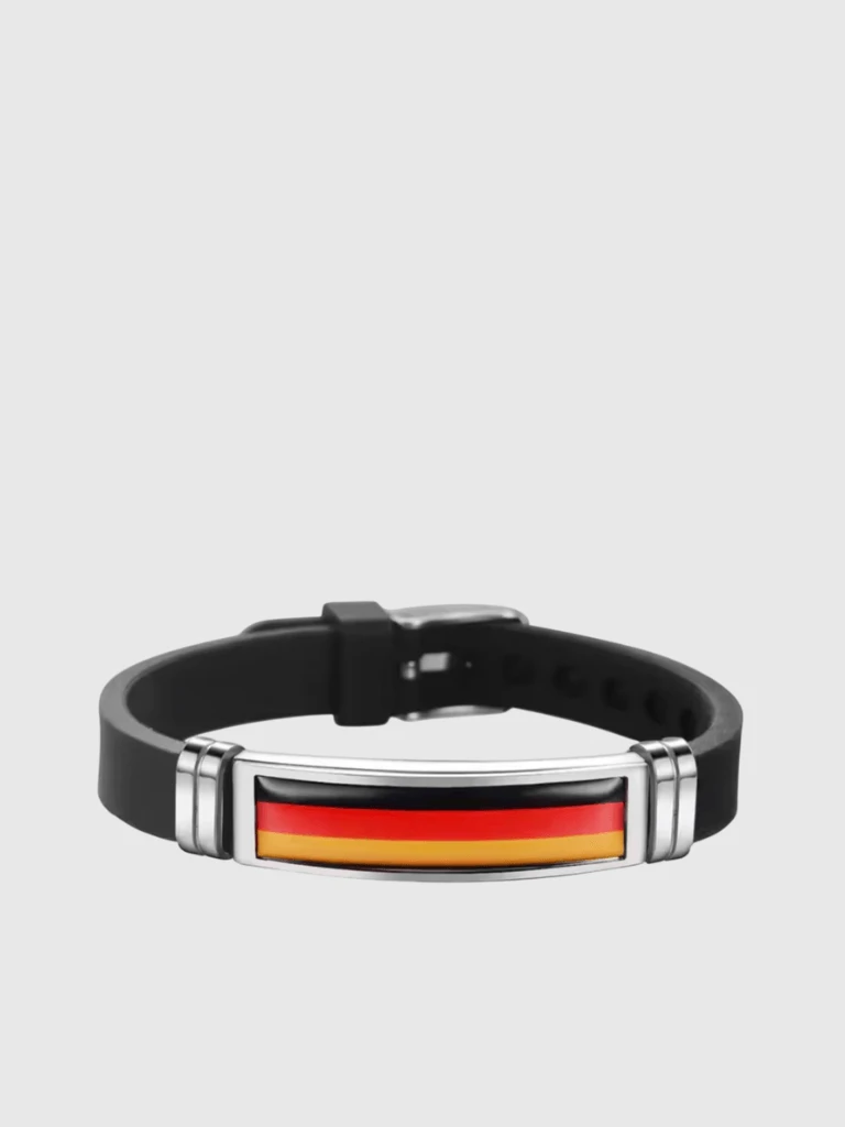 Unisex genflex genderfluid gender neutral for Men Women Womans Mans German Germany Country National Flag Bracelet Bangle Gifting with black color