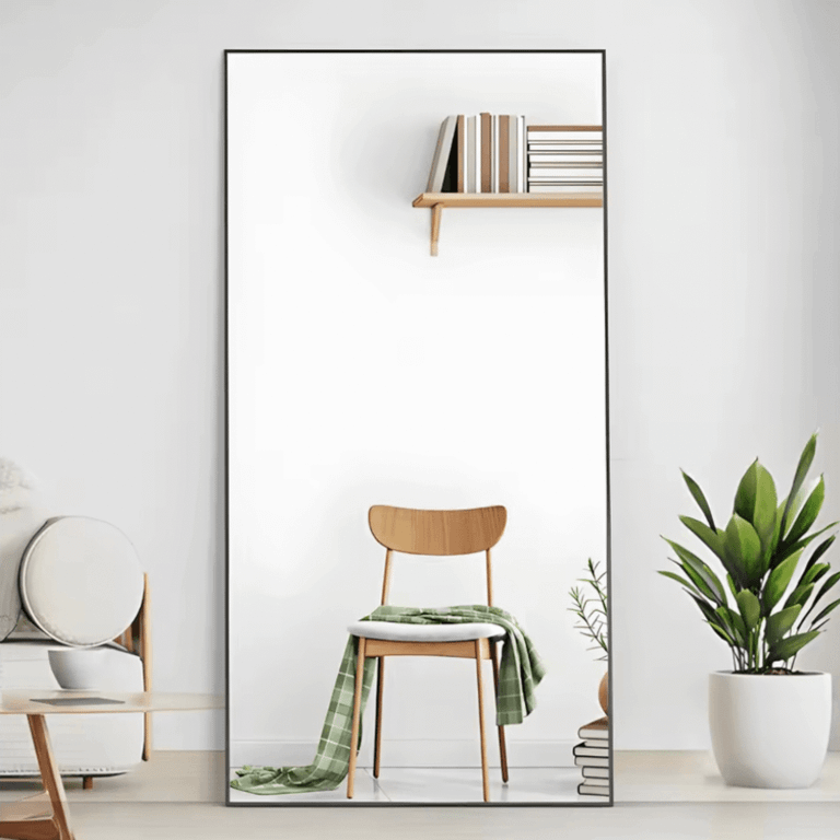 Office Home 180 * 80cm Oversized Full Length Stand Mirror, Bedroom Floor Body with tripod Floor support Standing Mirrors for Bedroom Extra big large size