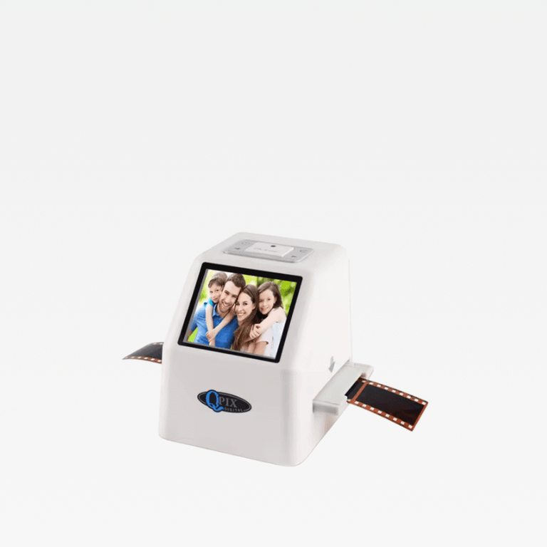 Office Home Digital Film Slide Scanner Converts 35mm Film Scanner for Negatives with 2.4inch LCD 22mp Super 8 to USB Digital Converters with optional 16GB SD Memory Card in white