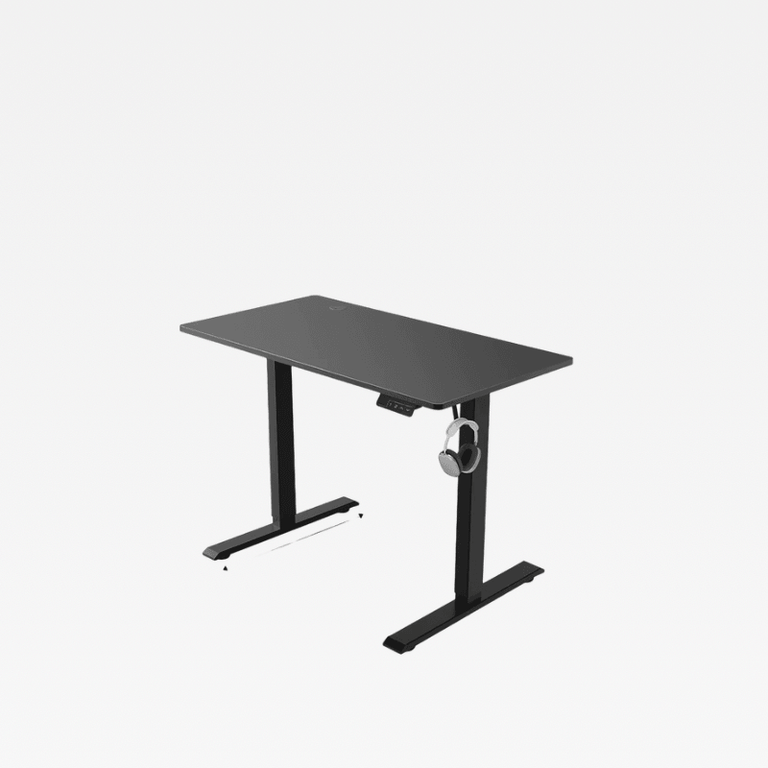 Office Home study room JC Electric Lifting Computer Sitting Standing Desk Single Motor with headphone hook rest Electrical desks furniture in black
