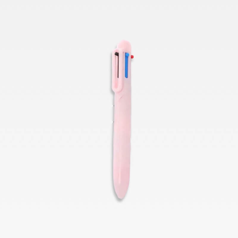 Office School home study room 6 Color Macaron Multicolor 6-Color Ink Ballpoint Pen Multifunction Creative Kids Pens stationary accessory writing accessories multi colors ink in light pink
