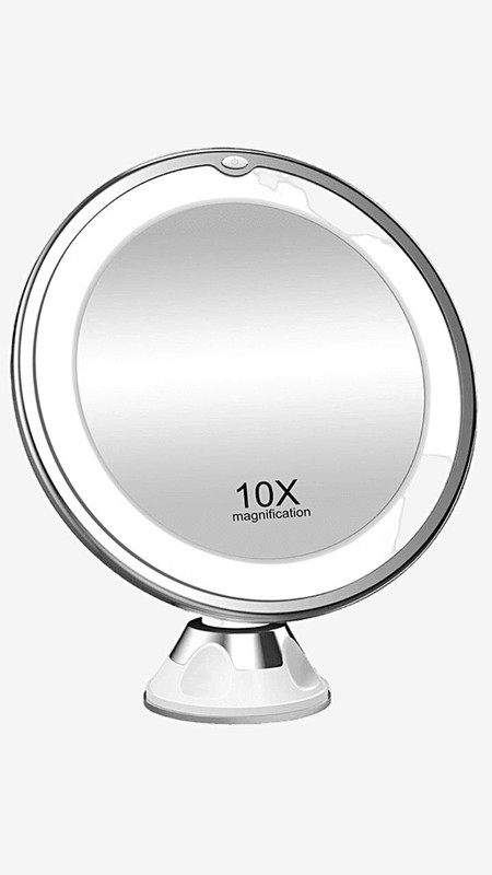 Flexible Makeup Mirror 10X Magnifying LED Lighted Touch Screen Vanity Portable Dressing Table Cosmetic Bathroom Bedroom Mirrors Trending