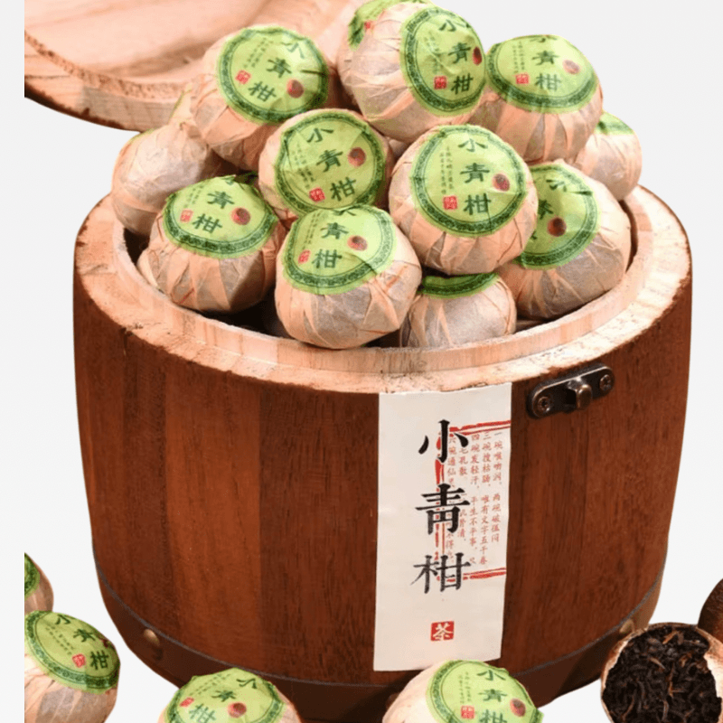 China Chinese Small Qingkan Pu'er Tea Leaves Xin Hui Court Wooden Barrel Gift Box 500g Tea Ceremony Decorative Festive Supplies