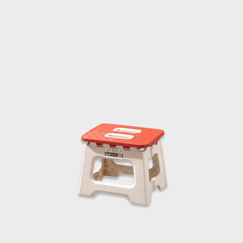 Office Home Adult Children Portable Folding Stool Thickened Plastic Saddle Chair for Outdoor Activities and Fishing Gifts Party Favors stools in red with beige cream