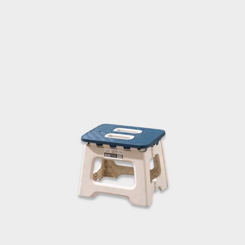 Office Home Adult Children Portable Folding Stool Thickened Plastic Saddle Chair for Outdoor Activities and Fishing Gifts Party Favors stools in dark blue with beige cream