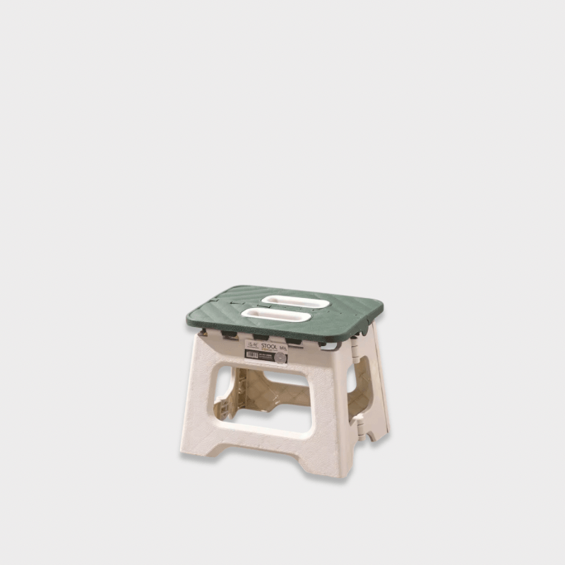 Office Home Adult Children Portable Folding Stool Thickened Plastic Saddle Chair for Outdoor Activities and Fishing Gifts Party Favors stools in green with beige cream