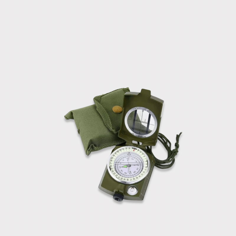 Outdoors camping Sports Hiking Mountaineering Professional Tactical Compass Waterproof High Precision Outdoor Gadget Military Army Metal Sight Compasses in army-green color