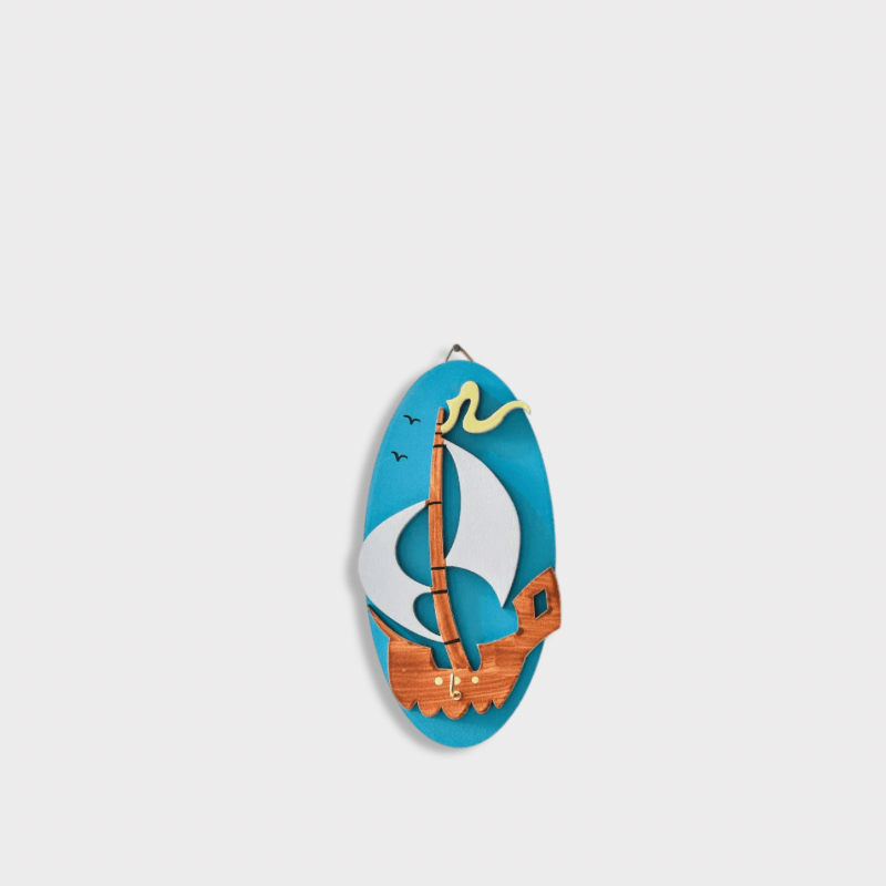 Indoor Outdoor Garden Norway Scandinavia Scandinavian Norwegian Nordic Mediterranean pastel Colored Nautical Themed Entryway reception Home Decorative Nautical Wall Hook Coat Hanger Ocean Decor Key Hanger Hooks in viking warrior boats style in blue white, multi color