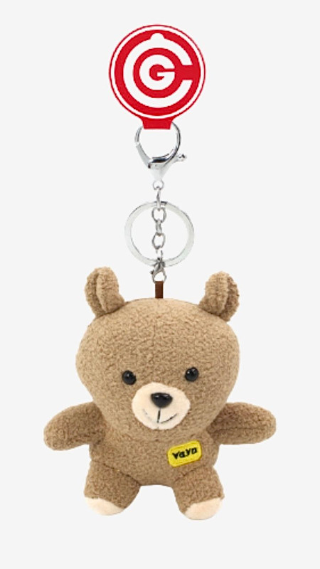 Cute Anime YaYa Bear Doll Plush Keychain Charms Key Chains Car Key Holder Accessories Wallet Kpop Keyring Pendant Christmas Gift Key Chains Creamy White Light Brown Keychains Trending