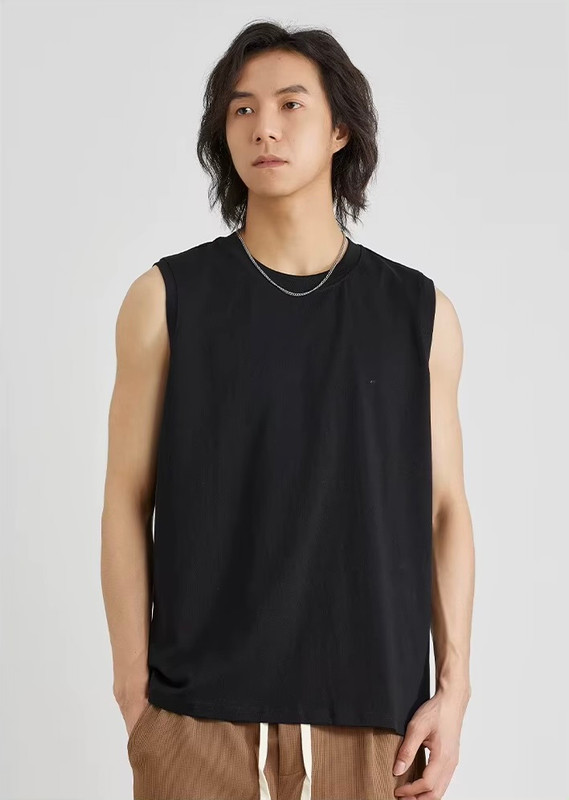 Men’s man mens petite-, tall-, plus-, size 100% Cotton Plain Bodybuilding Singlet Gym Stringer Sleeveless Shirt Blank Fitness Clothing Sportswear Muscle Vest Tank Top Tops in black