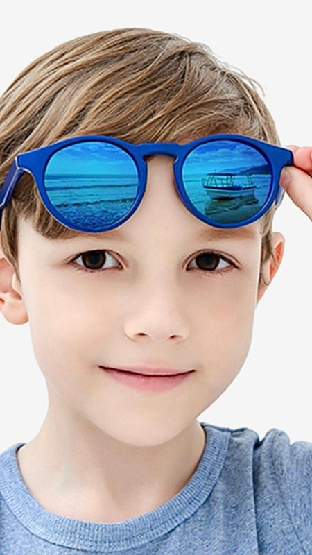 Flexible Polarized Kids Sunglasses Child Blue Sun Glasses For 7 12 Years Baby Girls Boys Eyeglasses TR90 UV400 Eyewear Children Boy's Sunglasses Trending