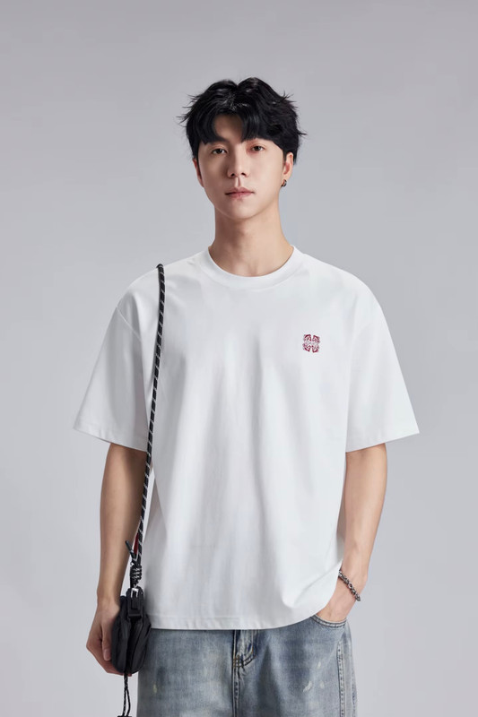 Men’s man mens petite-, tall-, plus-, size Mini graphic animal horse head embroidered Embroidery Color Contrast Summer Crew Neck Loose Soft Breathable Casual Short half Sleeve with drop shoulder crewneck round O-neck T-Shirt Tops T-Shirts in white