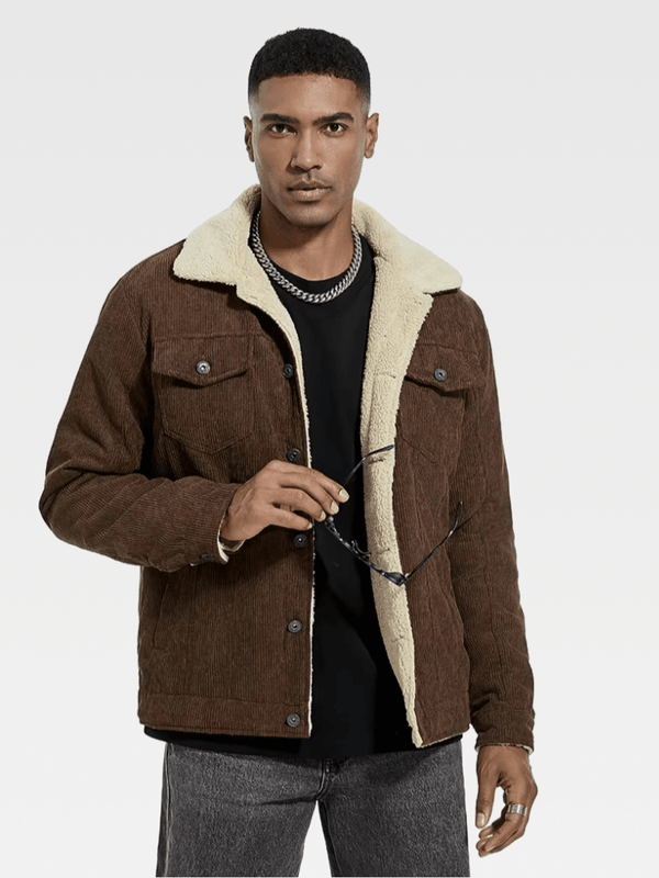 Men’s man mens petite-, tall-, plus-, size Trending corduroy Light Travel Workwear Streetwear Trendy Spring Summer Fall Autumn lined Chore Jacket Outerwear outdoor camping Outwear Jackets in coffee brown