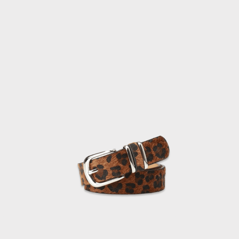 Women’s woman womens Men’s man mens Unisex Genflex Gender Neutral Genderfluid office commute workwear luxury Casual Metal Buckle PU Leather Waistband All-match Matching solid pattern Belt Fashion belts accessories in dark brown animal leopard print