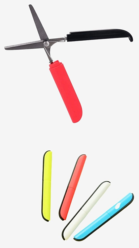 Crafting portable paper cutting folding safety Scissors mini stationery scissor office and school hand cut crafts cutting supplies safety scissors Trending
