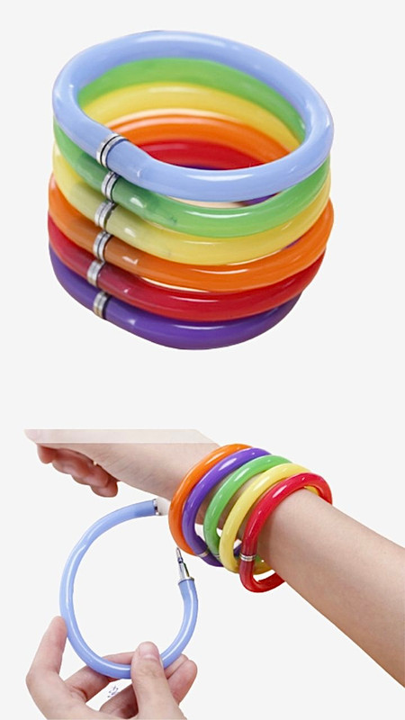 5pcs 5-Piece Creative Kawaii Stationery Bangle Pen 0.7mm Blue Refill Ballpoint Novel Flexible Ball Pens for Student School Supplies flexible pen Trending