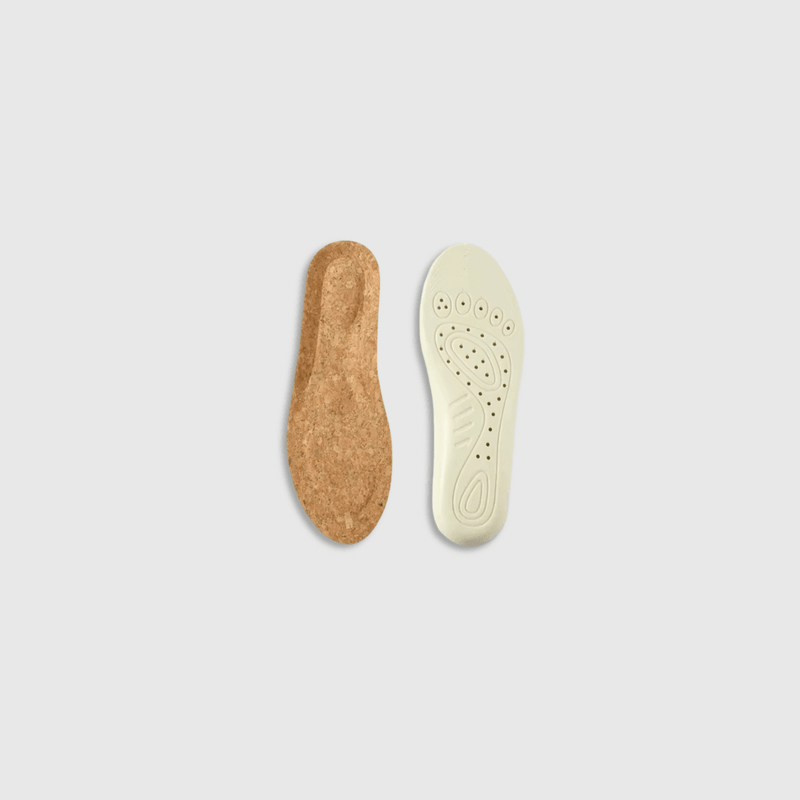 Sports Breathable Deodorant Absorbent Flat Foot Arch Support Shock Absorbing Bamboo Cork Insole Men Women Massage Shoe Pad Suitable for flat shoes and sports shoes Pads insoles in brown