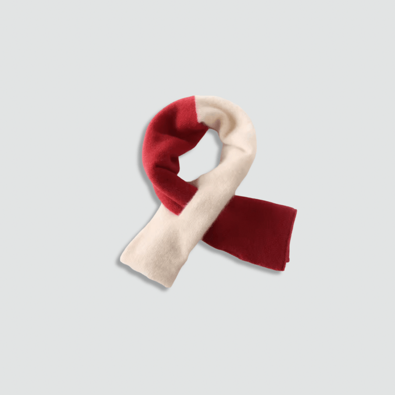 Women’s woman womens Men’s man mens Skin-friendly Unisex Genflex Gender Neutral Genderfluid petite-, tall-, plus-, size alternate aesthetic luxury Casual Fall Autumn Winter Spring cold weather winter accessory long cashmere scarf Fashion Scarves accessories in red with white color contrast
