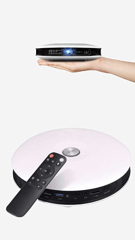 M18 Handheld Mini DLP Personal 3D Projector with 12000mAh battery BT4.0 LED 4K Proyector support AirPlay Miracast AC3 projectors Trending