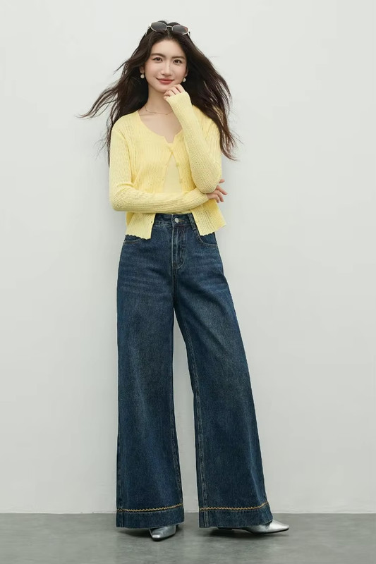 Women’s woman womens petite-, tall-, plus-, size Light Luxury High-quality Elegant Winter commute wfh office workwear evening party v-neck collar button close woolen-blend cardigan sweater cardigans in lemon yellow