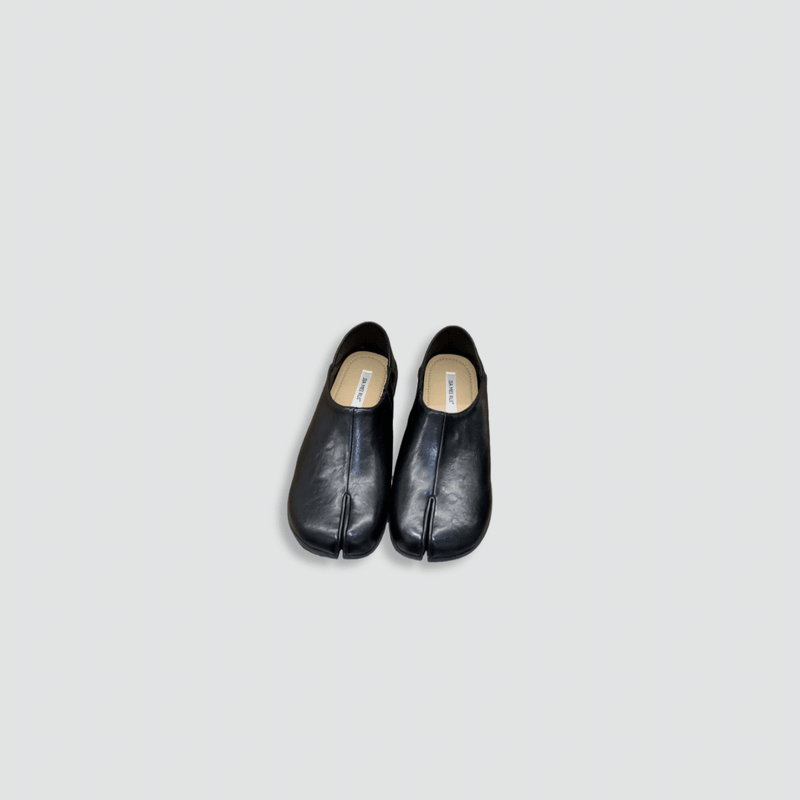 Women's Woman womens Hand-crafted breathable Japanese Mary Jeans Mocasines ballet boat flats spring summer holiday getaway vacation simple elegant design genuine leather round split-hoof toe Slip-On Casual fashion loafers shoes footwear in black