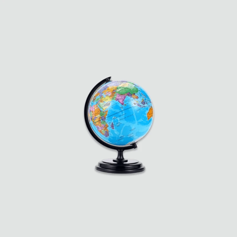 Modern minimalist Space Saving office home student child children’s kids dorm study room Educational learning Dormitory metal light Vintage sturdy Sphere Diameter 25cm Pure English HD Printed 360° Student Teaching LED Light Desk Lamp Globe Metal ABS Office Crafts AR World Globe Lamp Countertop Decor Fashion globes maps Lamps lighting in black multicolor