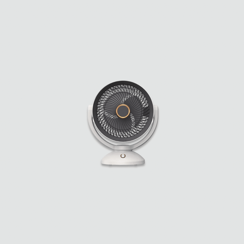 Modern minimalist Space Saving office home student dorm study room Dormitory Japanese Korean Silent Turbine USB Type-C Charge & Use Air Circulation Convection Floor Fan Timing Mini Household Electric  Rotating Air Circulation Fan Fashion fans side table in white