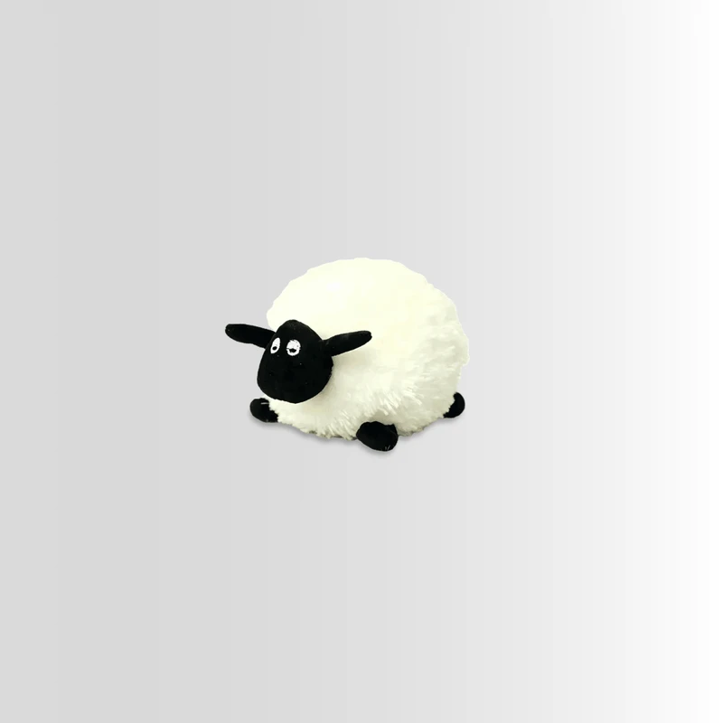 Women’s woman womens Men’s man mens Unisex Genflex Gender Neutral Genderfluid Kawaii anime cute cartoon Shawn The Sheep design Summer plush sof stuffed and plush doll summer for girl Gifts dolls in white with black color