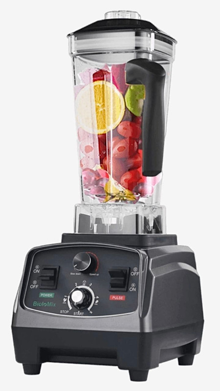 Food Processor 3HP 2200W Heavy Duty Black Commercial Grade Timer Blender Mixer Juicer Fruit Food Processors Ice Smoothies BPA Free 2L Jar Blenders Trending